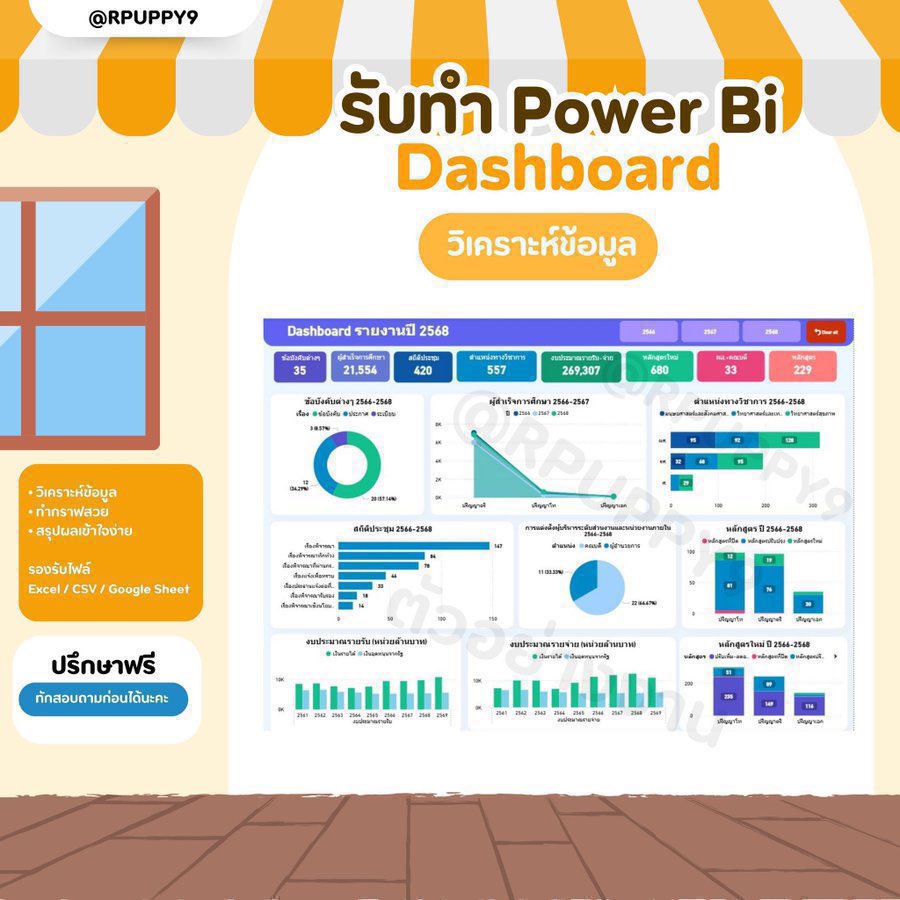 Rpuppy9's tweet photo. ⭐️ รับทำ Power BI Dashboard ⭐️

💥คิวว่างนะคะ✨ 
🌈งานแต่ละงานขึ้นอยู่กับลูกค้าบรีฟอีกทีนะคะ
💌ทักสอบถามรายละเอียดได้นะคะ
https://t.co/x3lvPViIx2

#รับทำการบ้าน #รับทำงานมหาลัย  #รับทำpowerbi #รับทำการบ้านมหาลัย #ทำexcel https://t.co/H6wlPEW7po