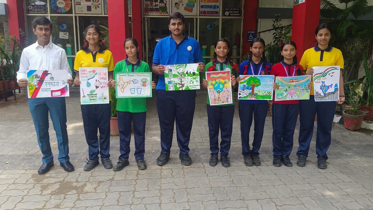 drmadiwr's tweet photo. 🎨 Drawing Competition | Swachhta Hi Seva 2026 🧹✨

A Drawing Competition was organised on 19.06.2026 at PM SHRI Kendriya Vidyalaya, Sabarmati, Ahmedabad, as part of the Swachhta Hi Seva 2026 campaign.

Through creativity and colours, students expressed their thoughts on cleanliness, hygiene and a cleaner environment, spreading the message of Swachhata in an engaging way. 🌿🇮🇳

#SwachhtaHiSeva2026 #Swachhata #SwachhRail #SHS2026