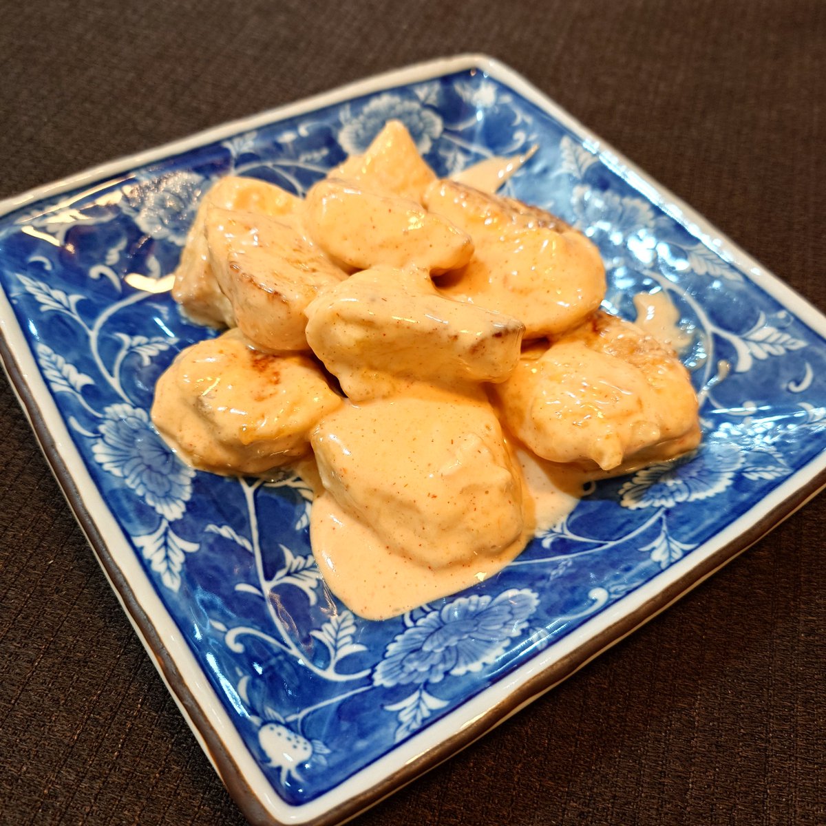 kanma00005's tweet photo. 鶏むねチリマヨ。鶏むね肉がぱさつきにくくなる裏技を試してみたんだけど、調味液の量が足らなかったのか、ただただ鶏むね肉食べ慣れてないからか、違いがわからなかった😢 https://t.co/0kLWSGONsF
