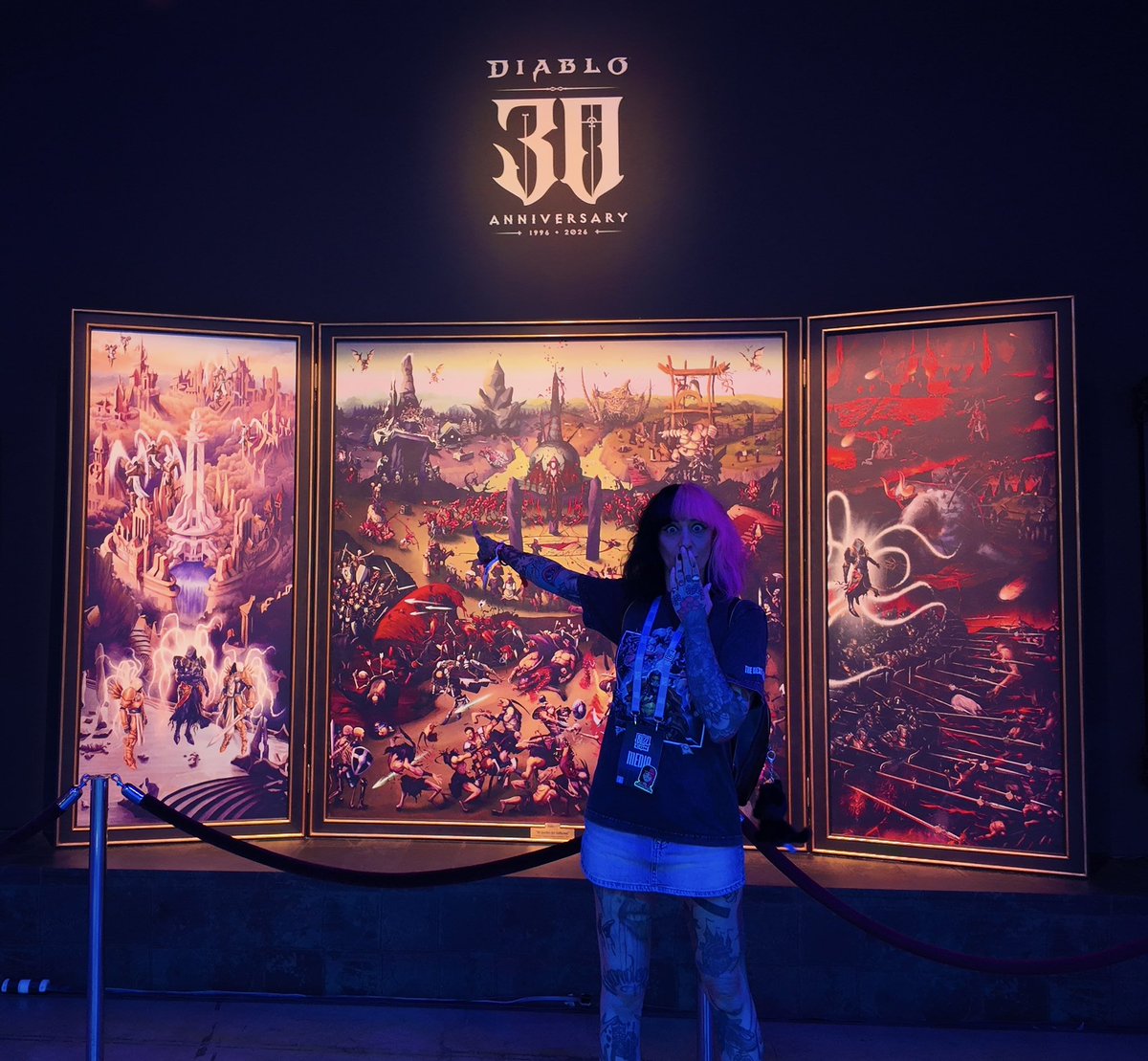 Ali3nSun's tweet photo. Was extremely stunned by the @Diablo art , environment & setup at #Blizzcon26 โค๏ธโ๐ฅ
It felt like I was walking in the halls of Sanctuary as a Wanderer in the game, surrounded by the dark atmosphere that is so familiar to us from Diablo games ๐ฅ
#DiabloPartner ๐ฅ @Blizzard_Ent https://t.co/V80JkDXgM2