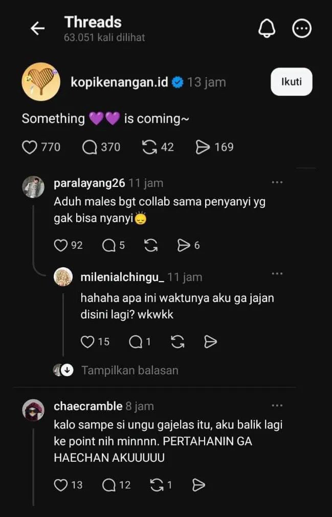xolovelyody's tweet photo. baru love ungu doang udah bacot kemana mana https://t.co/EJ4nTx1AzL