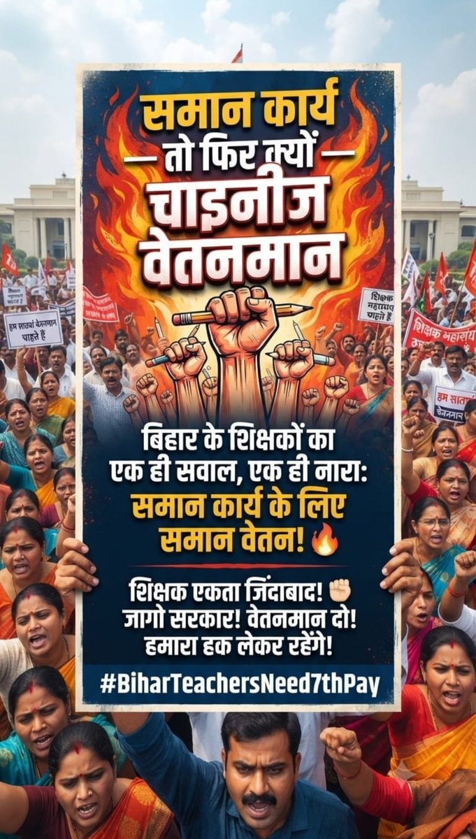 Abhishe29510452's tweet photo. 7thPayforBiharTeachers
@samrat4bjp https://t.co/o6ZJc9yxcC
