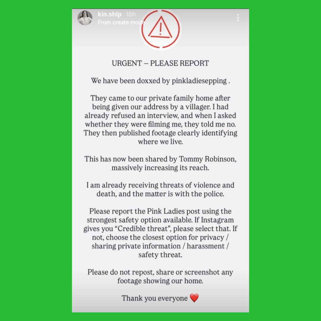SimonHarrisMBD's tweet photo. Sending support and best wishes to Rachel Marsh - the woman who dared speak out against everything that was happening over in Piddington this week. 

As you can see, she’s now getting grief from the usual wallopers who only support free speech when it suits them, so it you happen to see the video please report if you can.