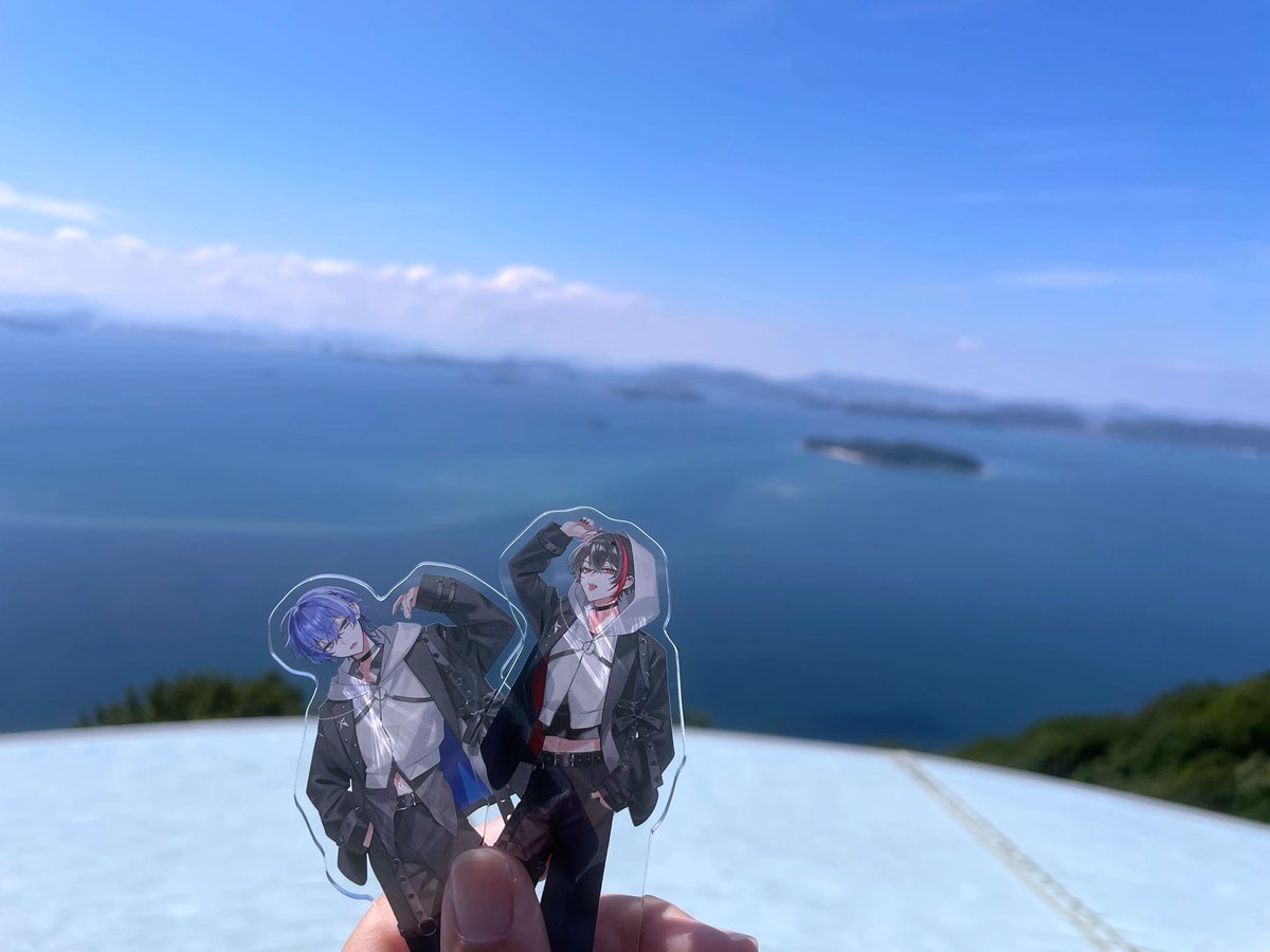 miimi_0521's tweet photo. 岡山に旅行してきたー！！
綺麗な景色と美味しいご飯で最高✨️✨️
 #さむしょといっしょ
 #みてみてカイトくん https://t.co/LcoUQldUoL