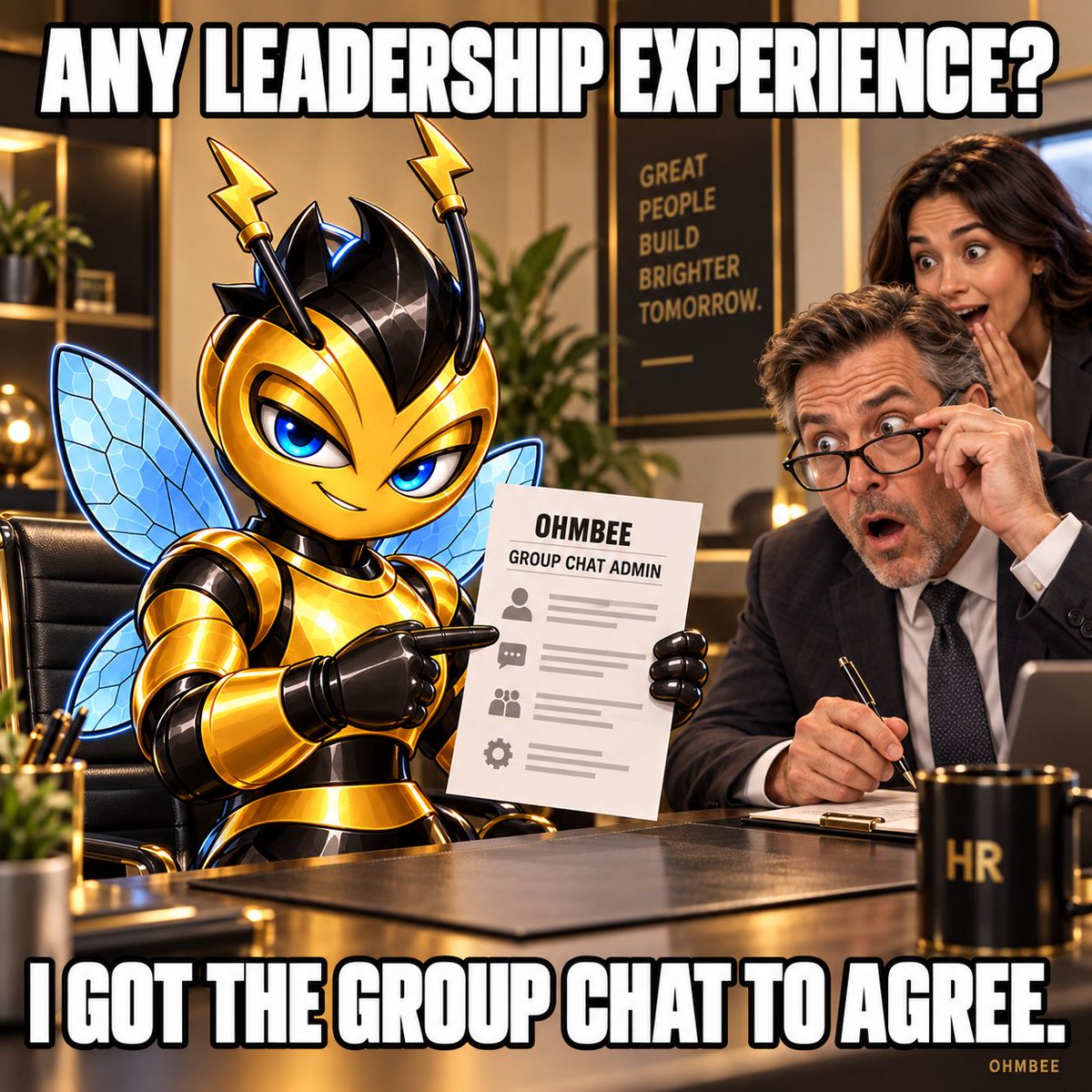 ohmbee_1's tweet photo. Interviewer: “Can you handle pressure?”

I got a crypto group chat to agree on something.

They skipped the second interview. 🐝💀

$OHMBEE https://t.co/286x6wssHs