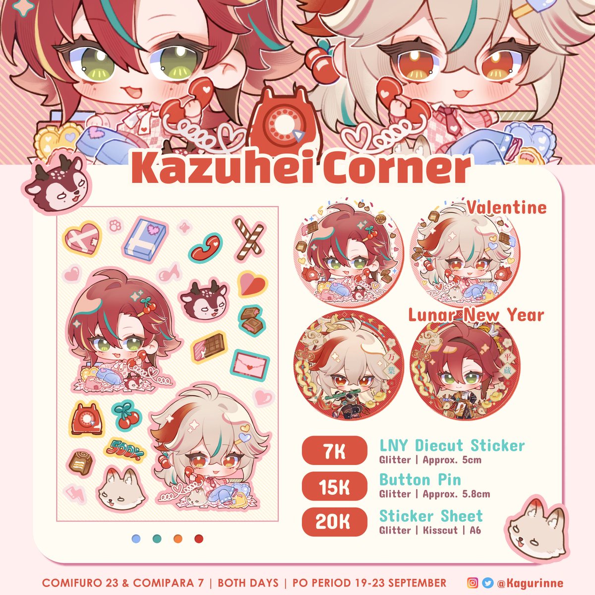 kagurinne's tweet photo. Kagu's Catalogue PO #cf23 &amp; #Comipara7 open! Reshare are appreciated! ( •̀⩊< )

✨Genshin, HSR, HI3, ZZZ, KHR, Arknight✨

PICK-UP only! | Both Days
📌Cmpr7 J19-20 &amp; CF23 TBA
📅19-23 Sep | Acrylic PO close at 21 Sep!

See you soon!
#Comifuro23 #cf23catalogue #Comipara7catalogue https://t.co/UyQcr1GcpB