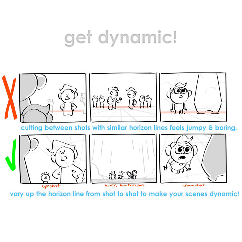 EtheringtonBros's tweet photo. Our feature tutorial/artist for today is this WONDERFUL example of using the HORIZON as a means to VARY YOUR SHOTS by the talented
@jimmortensen, who has posted up TONS MORE great storyboarding tips like this, check them out! #gamedev #animationdev #storyboards #ART https://t.co/FXDdQceTpL