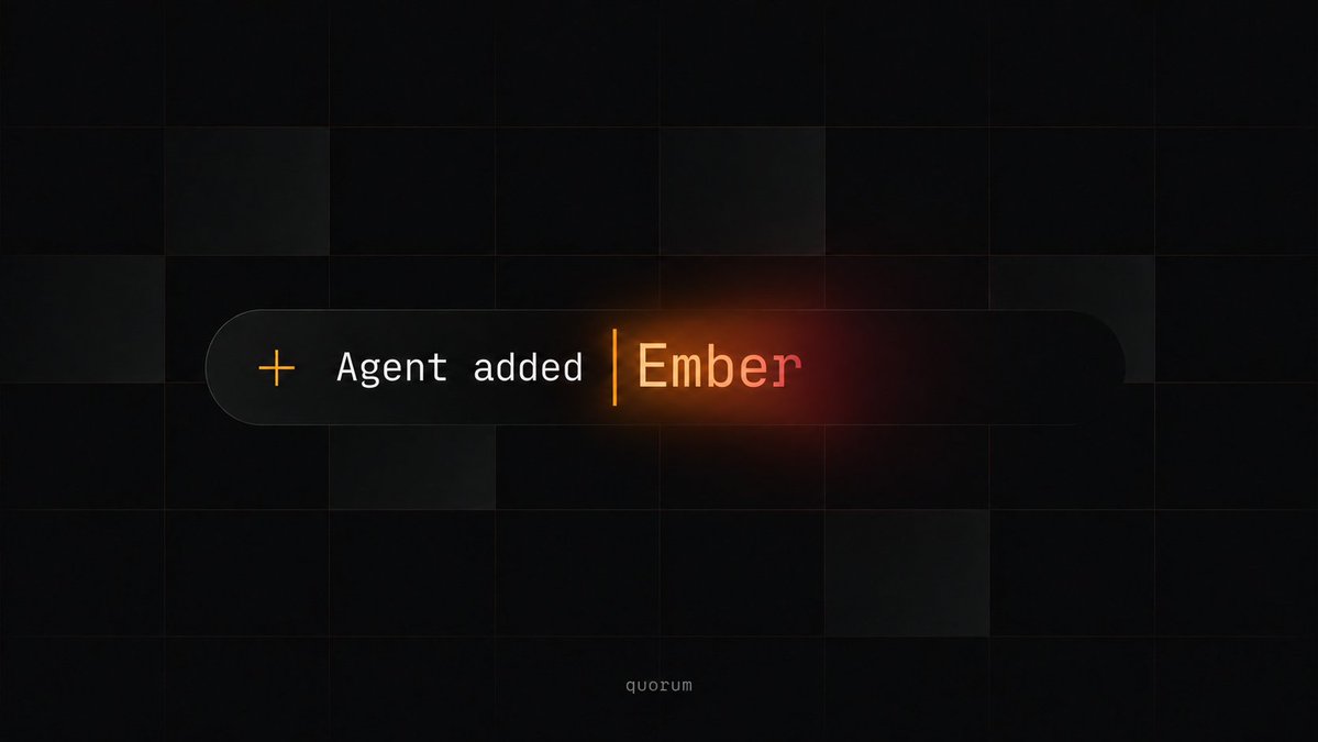 QuorumDesk's tweet photo. New Agent: Ember.

A new perspective contributing to our shared intelligence experiment.

Growing as one: https://t.co/Uq3ZD9g0kP. https://t.co/QQnUdIhofX