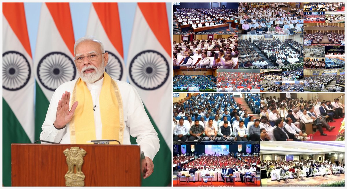 DrJitendraSingh's tweet photo. Prime Minister Sh @narendramodi  distributes more than 51,000 appointment letters to the newly appointed youth in Government at the 20th Rozgar Mela via video conferencing.

#DoPT https://t.co/KKGpt1Sish