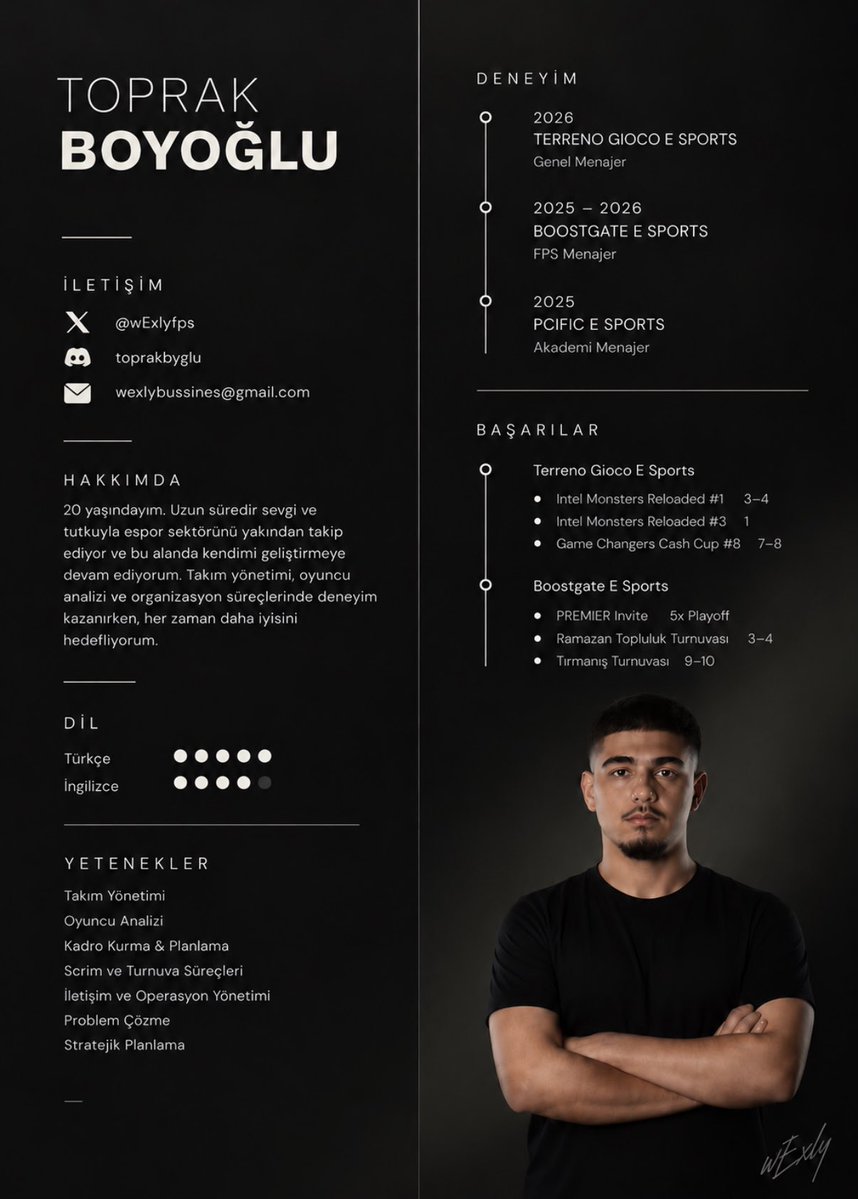wExlyfps's tweet photo. LFT F/A — GENERAL / FPS / VAL,GC

Kısa süre içerisinde doğru planlama, kadro yapılanması ve operasyon yönetimiyle önemli başarılar elde ettim.

Yeni projelerde beraber çalışmak isteyen organizasyonların tekliflerini ve projelerini değerlendirmeye açığım. https://t.co/K6KgJt803L