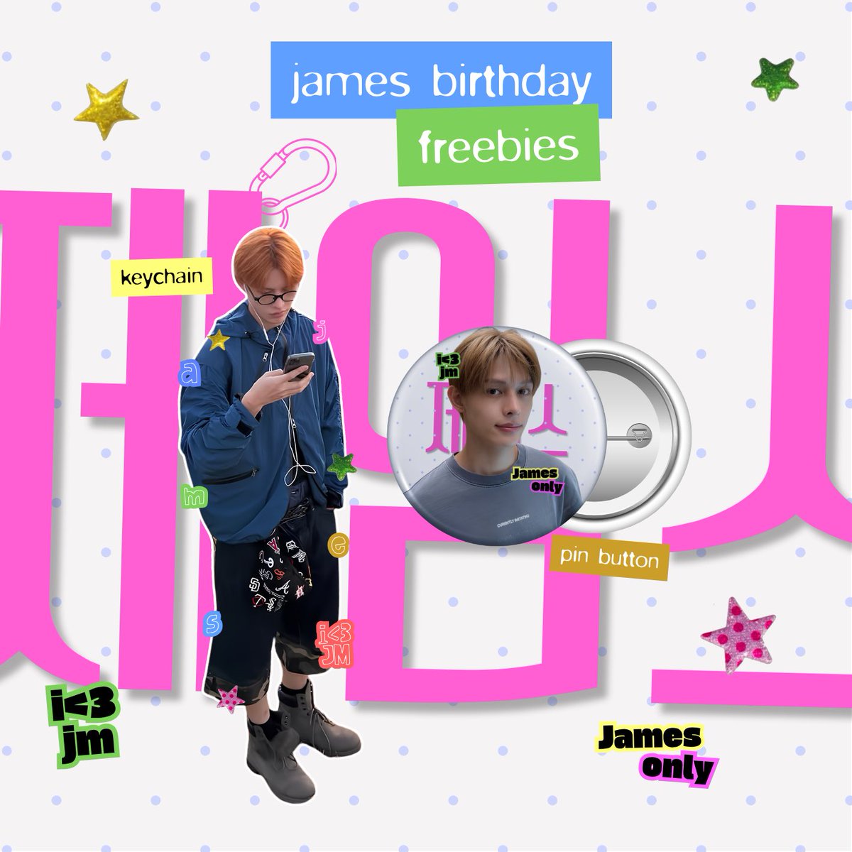 juhuhun's tweet photo. 🧁 #JAMES birthday freebies

‹𝟹 rt &amp; like this tweet + my pin tweet
‹𝟹 limited qty, 1 person = 1 set (keychain+pin)
‹𝟹 moots with me @juhuhun ˙𐃷˙

online 🍊 10/10 -> link tba
set as 5.140 (no refund)

offline @ boost cafe (17/10)

𖦹 kindly tag me once u get one! https://t.co/zp5mRuDvsM