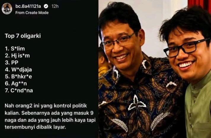 bagindo_kopi's tweet photo. Yudho Sadewa spill nama top 7 Oligarki yang kontrol Politik di Indonesia https://t.co/IhCBgwpaCR