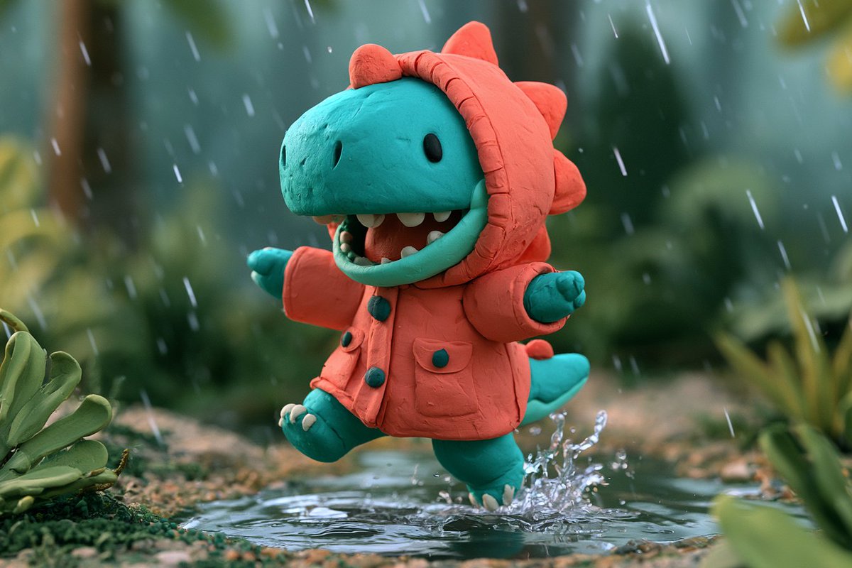 azed_ai's tweet photo. Prompt share: Tiny Clay Adventures

💬 Prompt:
Playful baby [subject] wearing a [color1] and [color2] [outfit or accessory], [simple action], set against a [background], handcrafted claymation animation style, rounded sculpted forms, visible clay texture, charming proportions, bright colors, soft lighting, whimsical stop-motion character design

Try it and share yours ✨