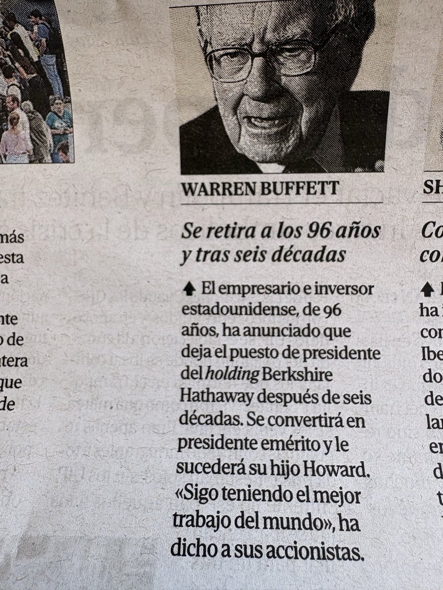 tgParada's tweet photo. Entró, esperó seis décadas y se va en máximos. Coherente hasta el final.

So long, Warren. https://t.co/19RKonYUg5