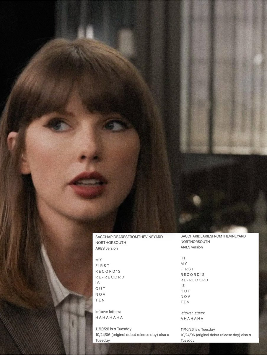 taylorswiftes_'s tweet photo. (Todavía en shock)…

En el sketch de Taylor Swift para la gala de los Emmys, el fandom swiftie enloqueció con las palabras que Taylor decía aleatoriamente.

Al unir todas las letras de esas palabras se puede formar la frase: “My first record's re record is out nov ten hahaha” 🤯 https://t.co/zVNwSSS015