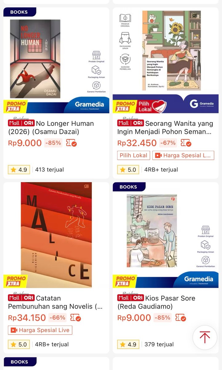 octafenyy's tweet photo. mau banget kalo harga buku selalu segini... https://t.co/zyflbqlA2t