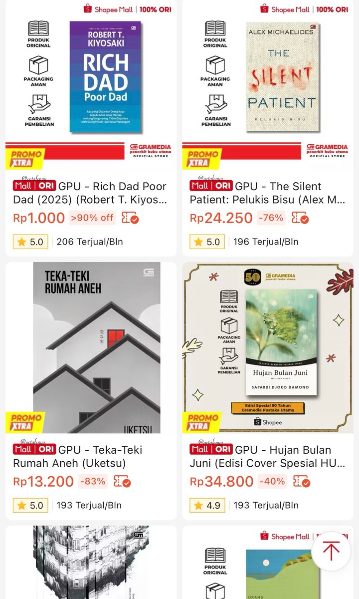 octafenyy's tweet photo. mau banget kalo harga buku selalu segini... https://t.co/zyflbqlA2t