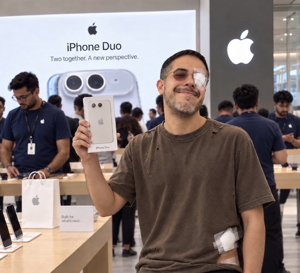 TrendCul's tweet photo. Way to pay iPhone Duo https://t.co/G1VkdvUS5n