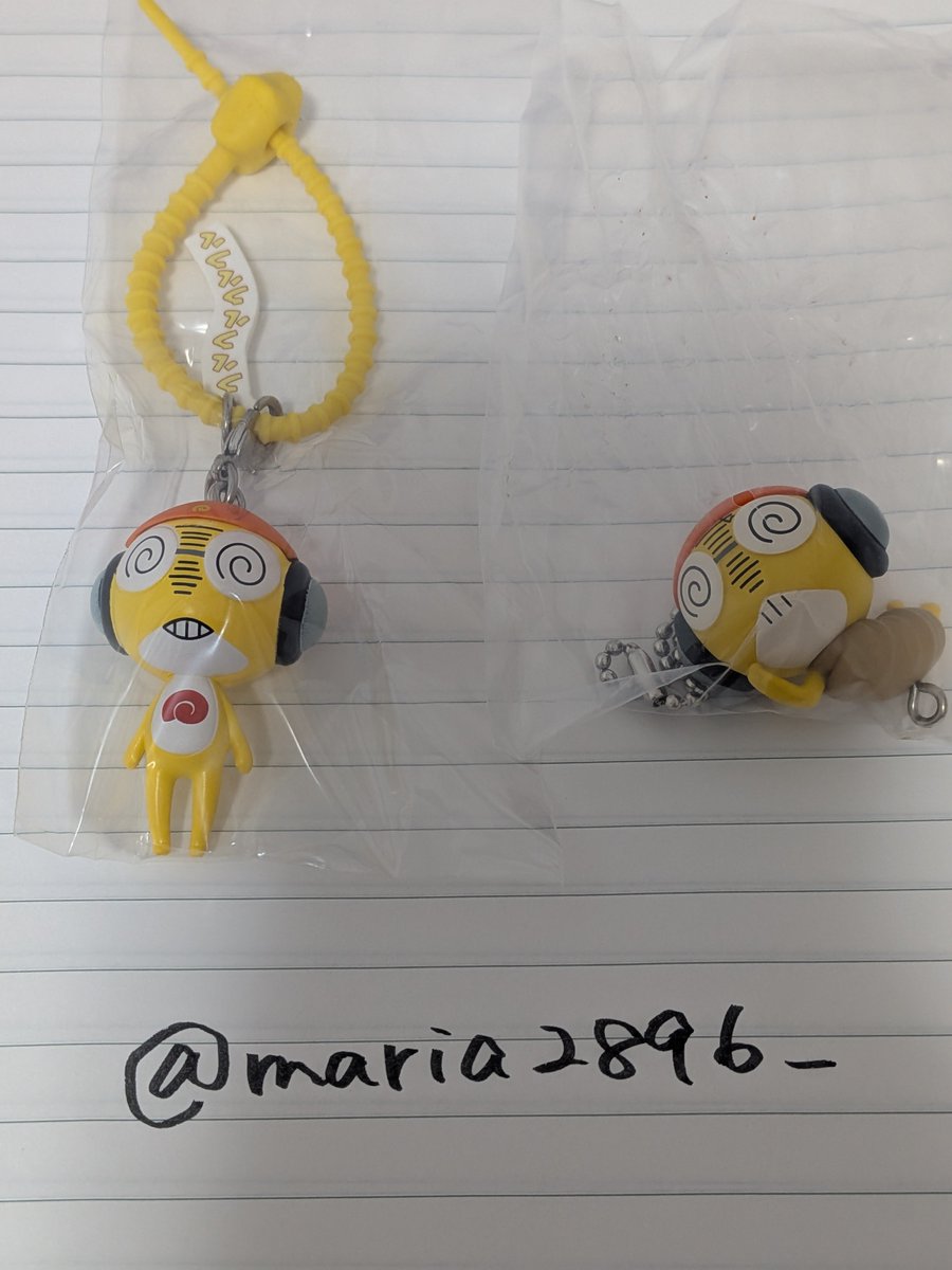 maria2896_'s tweet photo. @_j02r 初めまして、検索より失礼します。
当方クルル(つなげてマスコットボールチェーン、チャーム)所持しております。
ドロロ(つなげてマスコット、チャーム)との交換は可能でしょうか？
ご検討お願いいたします。 https://t.co/Y2HsYpcjI6