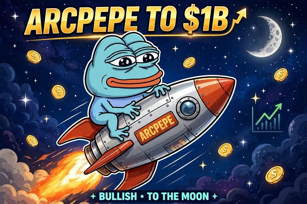 MoontoshiX's tweet photo. 🚀 ArcPepe is strapped in and ready for liftoff. 🐸🌙

Fueled by memes, powered by Arc, and aiming straight for the moon. ArcPepe to $1B -  bullish mode activated. 🚀💰 https://t.co/XWbLj6GNTk