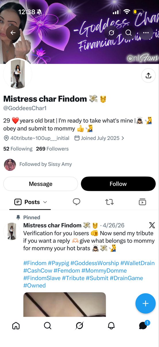 tom42639's tweet photo. @GoddessChar1 Hey some one is pretending to be you here in the state https://t.co/QsnwAY0Ozg