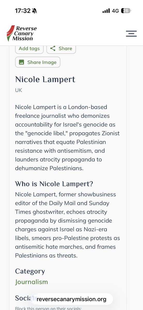 nicolelampert's tweet photo. Who knew that one day someone would put me and Owen Jones on the same page??!!
(This from the insane Reverse Canary Mission website - did you make it in?) https://t.co/xGhfaucxWg