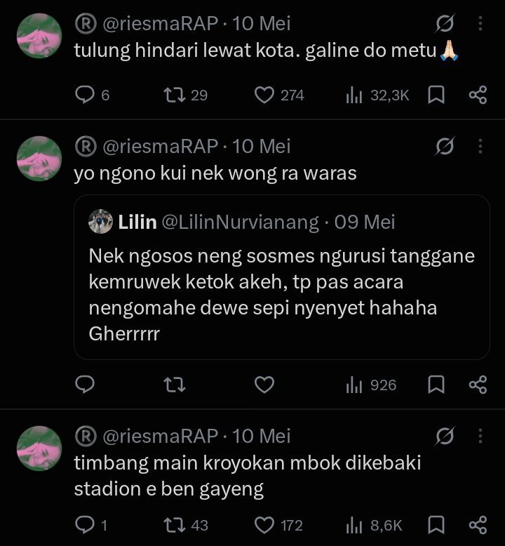 klewangism's tweet photo. @riesmaRAP @EkoDianPrasety1 ngakon2 uwong ngajari apik, tweetmu wae ngajari elek terus 😂 https://t.co/tMLdIycmjy