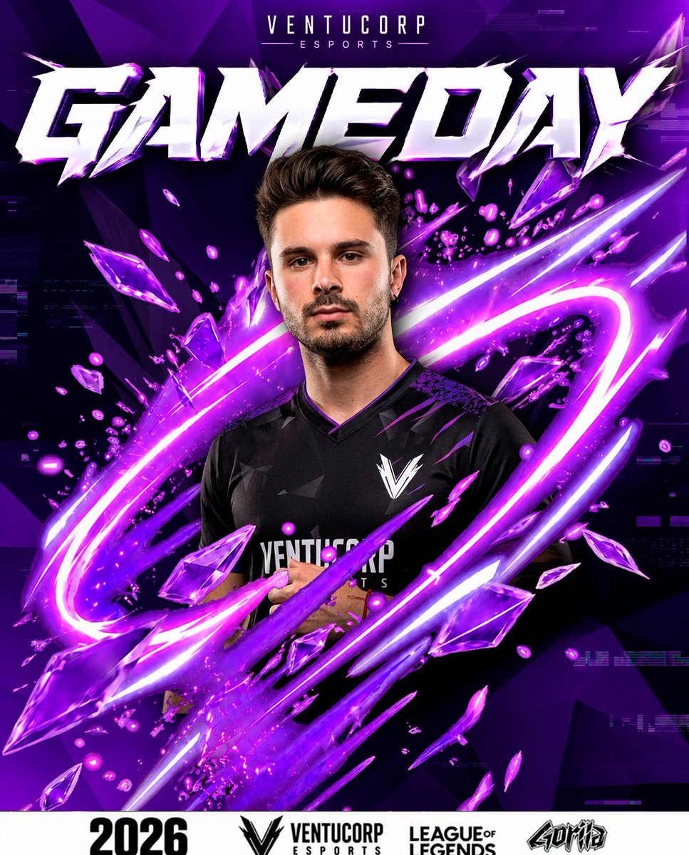 VentuCorp's tweet photo. 🚨 GAMEDAY – VALORANT 🚨
🏆 Premier IBIT Invite – V26A5 Playoffs
Hoy juegan nuestros chicos de VentuCorp Legends ⚡💜
⏰ A partir de las 19:15 CEST
Arrancan los playoffs.
Toca competir cada ronda, mantener la cabeza fría y pelear por llegar lo más lejos posible 🔥
Vamos, Legends 💜🖤
#Valorant #ValorantEsports #Premier #IBITInvite #VentuCorp #VentuCorpForever