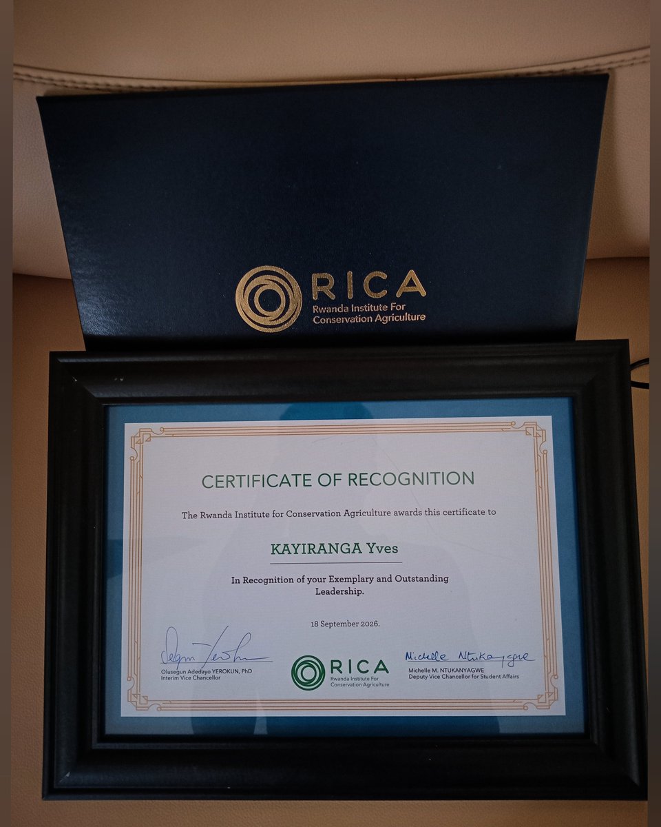 YKayiranga's tweet photo. Humbled to officially graduate from RICA! Honored to earn my degree and be recognized for outstanding leadership by my Class of '26 peers &amp; RICA administration. Endless gratitude to @RICA_Rwanda &amp; the HGB Foundation for this profound gift. Time to give back!

#RICA4THGRADUATION https://t.co/iZSLXuKb0k