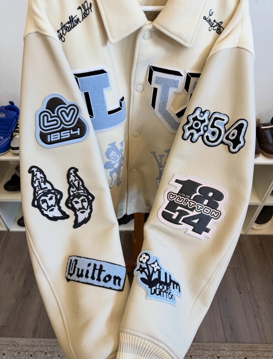 Shtreetwear's tweet photo. LV "Bugs Bunny" Varsity Jacket by Virgil Abloh https://t.co/L8BtX9UbXj