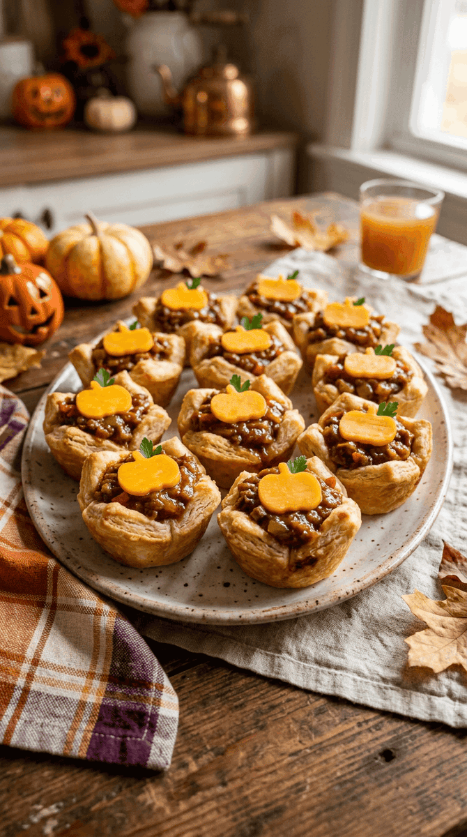 thebriskbite's tweet photo. 🎃 Pumpkin Patch Sloppy Joe Cups are LIVE!

These little biscuit cups are my new fall obsession - savory, cheesy, and so cute for spooky season! 🧡

Recipe link in bio!

#sloppyjoes #pumpkinpatch #halloweenfood #easydinner https://t.co/t8aU4yMkGy
