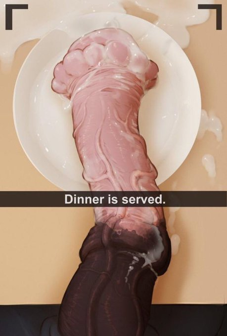 ShyHorseMeat's tweet photo. y-you look hungry... "lillia rests her HugeFlacidHorseCock on top of her plate" t-take it....  😳 https://t.co/ZQ4sCtsrJd