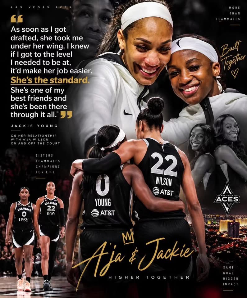 Jackie2u2vwn's tweet photo. Aja x Jackie Young &amp; the Aces🫶‼️🔥 https://t.co/uhxjsiECMM