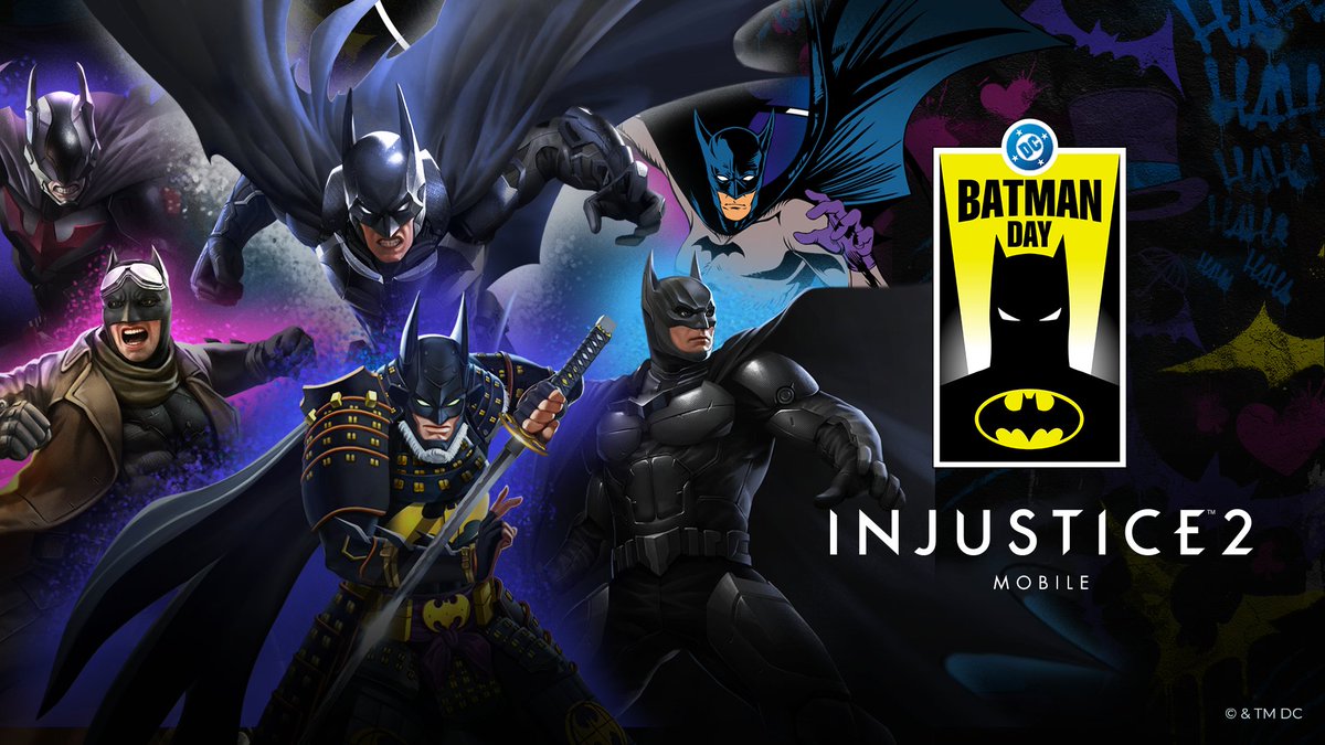 Injustice2Go's tweet photo. Happy #BatmanDay, Heroes! Assemble your ultimate Batman team in #Injustice2Mobile and Rule the Night! https://t.co/0lHIwMtJAP
