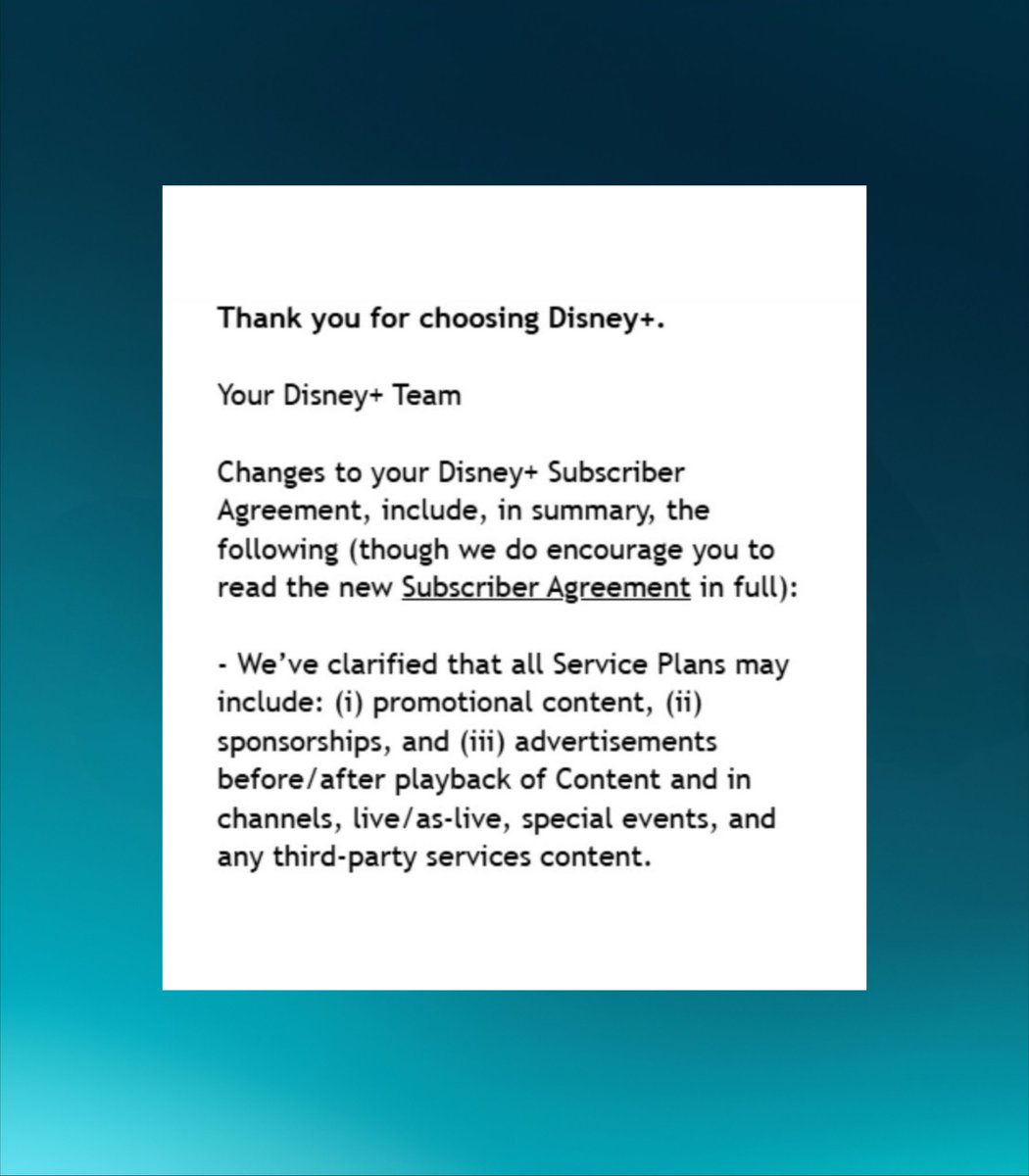 CartoonsOTMoon's tweet photo. Disney+ actualizó sus términos para poder permitir anuncios en TODOS los planes, incluido el Premium.

La única excepción serían perfiles junior. https://t.co/aULZRu5Atb