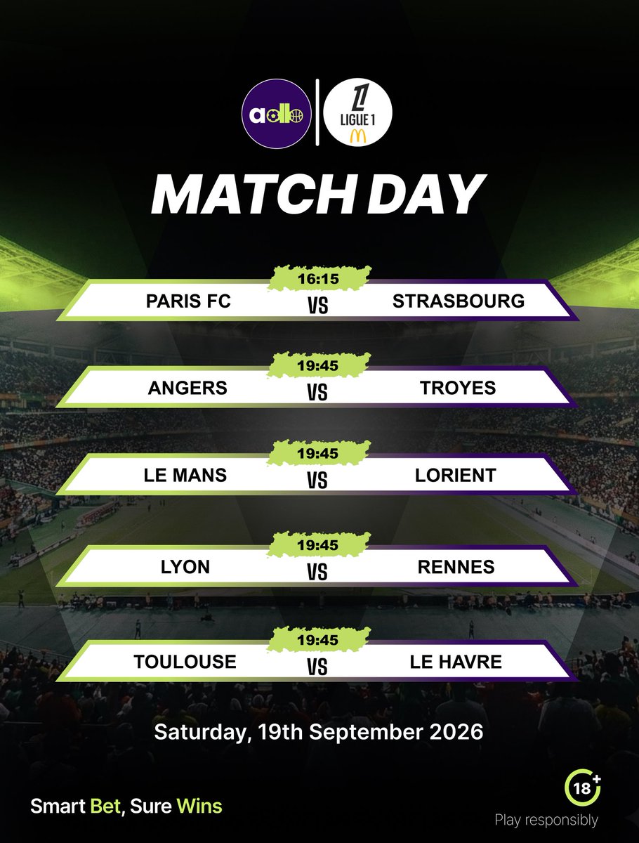 adasibet's tweet photo. SATURDAY SHOWDOWN!
It's Super Saturday and football is everywhere!
#Adasibet #Smartbet #Matchdayvibes https://t.co/UF7G5cFMxL
