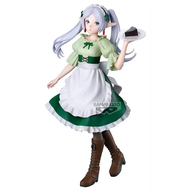 DeriveFigurine's tweet photo. Frieren s’accorde une pause plus gourmande, tenue de serveuse verte et blanche et part de gâteau à la main dans Frieren: Beyond Journey's End 🍰

La figurine Figura de 18 cm signée Banpresto est disponible en précommande.

➡️ https://t.co/mNygciBtWy https://t.co/qxUgSV3bTE
