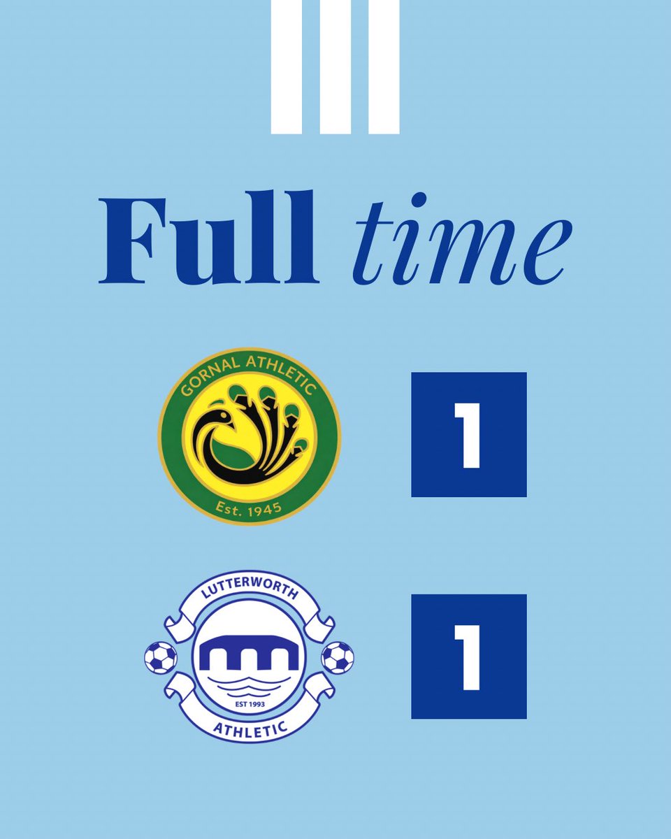 LutterworthAFC's tweet photo. Full Time: Gornal 1-1 Atho

Atho Goalscorer:
Alex Vineall

Thank you for any travelling support this afternoon. 

#UpTheAtho https://t.co/QcSofkrKw1