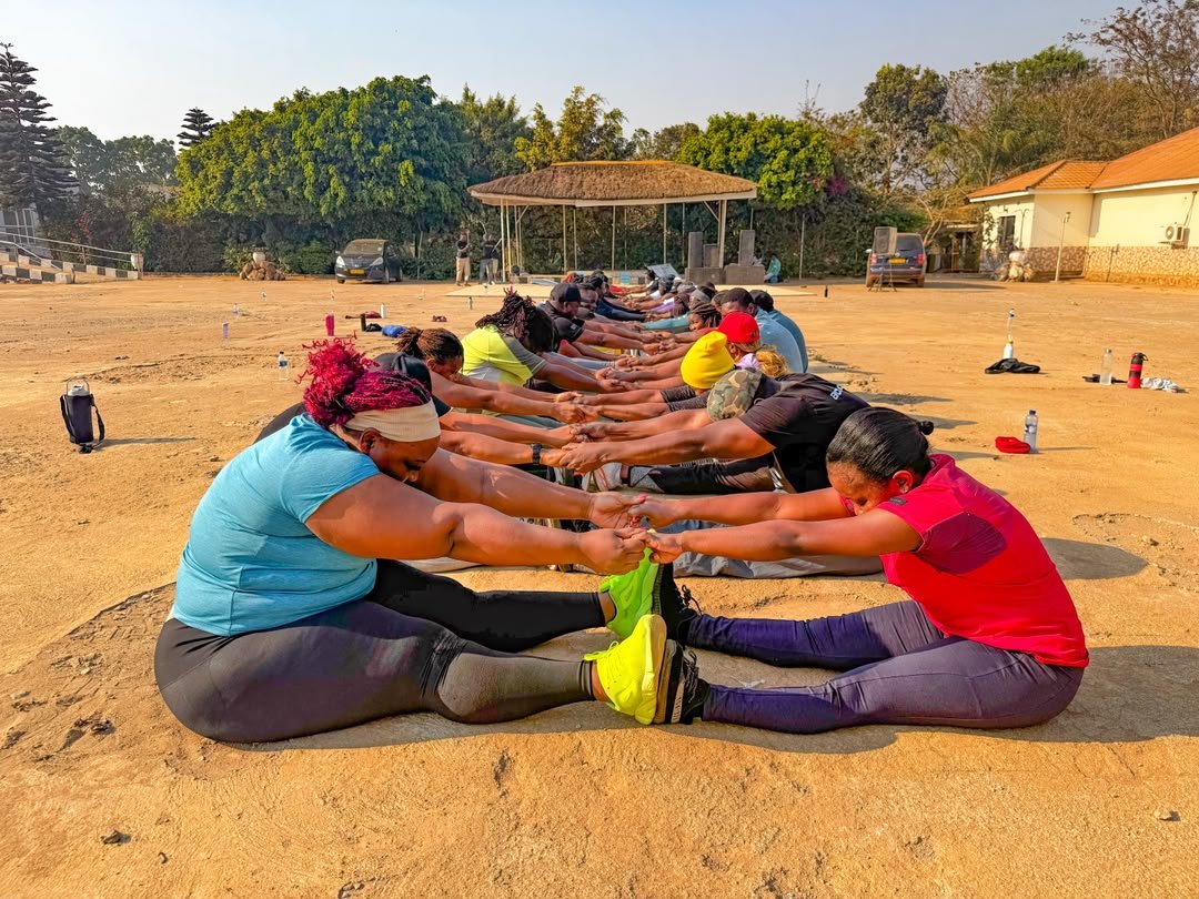 GreenFaithMW's tweet photo. Today, during our climate justice aerobics day, we brought young people together to call for: Climate finance that reaches those most affected; Climate-responsive social protection for vulnerable communities and; a just transition that creates opportunities for youth https://t.co/fKGP7MB3ZN