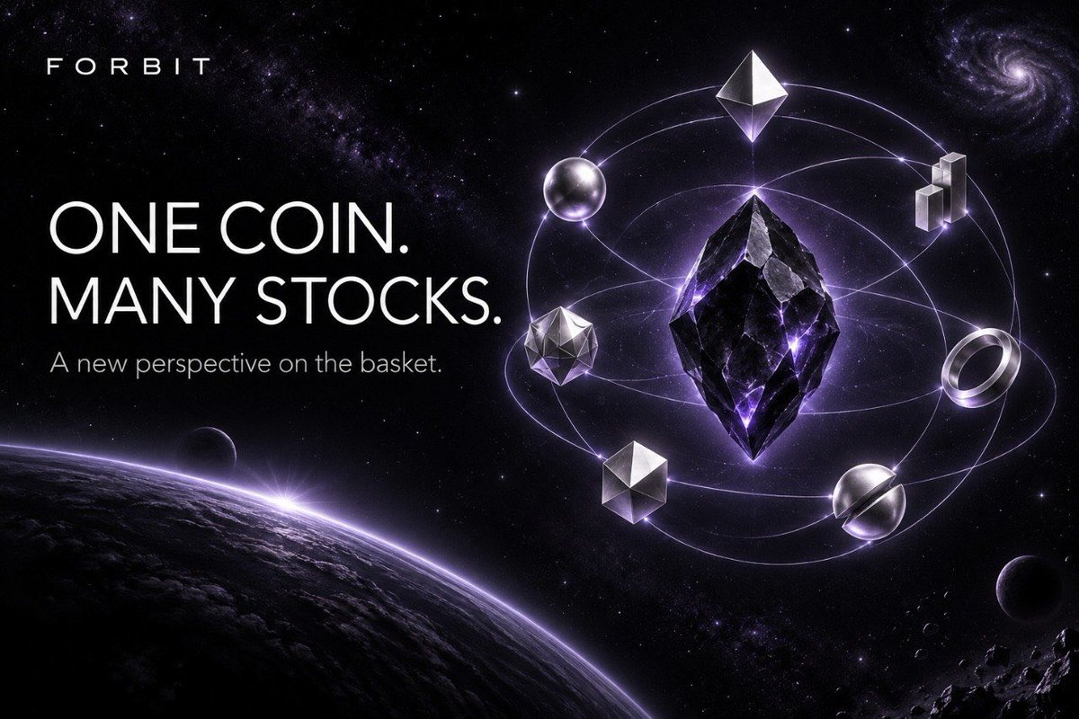 useForbit's tweet photo. Crypto moves fast. The bigger picture matters.
The idea behind Forbit: connect a coin with a broader tokenized-stock basket.
Explore the model. Follow the build. See the next orbit take shape. https://t.co/iw7jIeShmU