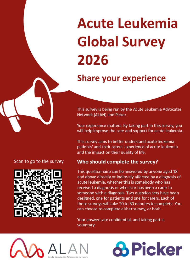 canada_heal's tweet photo. Your experience can help shape the future of acute leukemia care! 
The Acute Leukemia Advocates Network (ALAN) has launched the Acute Leukemia Global Survey 2026: 

Take the survey: https://t.co/p1aSconjhO 
Or scan the QR code https://t.co/f2muTx5Msy