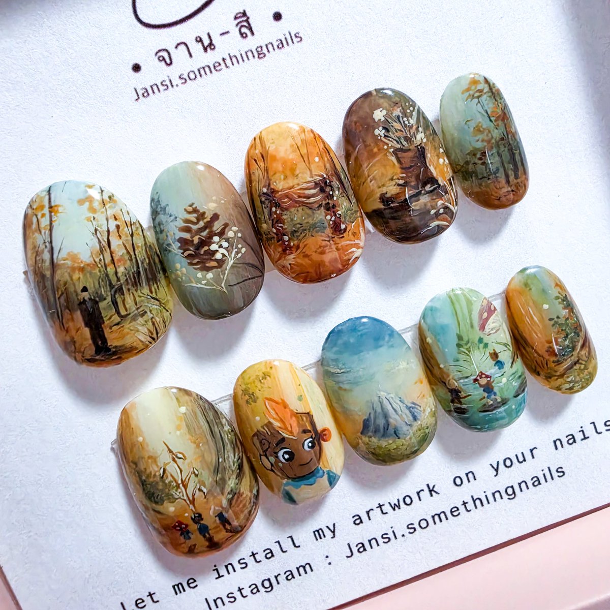 Maggies_nook's tweet photo. Grabe ang ganda ng set. Ayaw ko gamitin for display na lang ata🥹🥹🥹

Dahon inspired nails
By jani.somethingnails

#Dahon #SB19 #SB19_JUSTIN  @justintdedios https://t.co/7KnOUreixJ