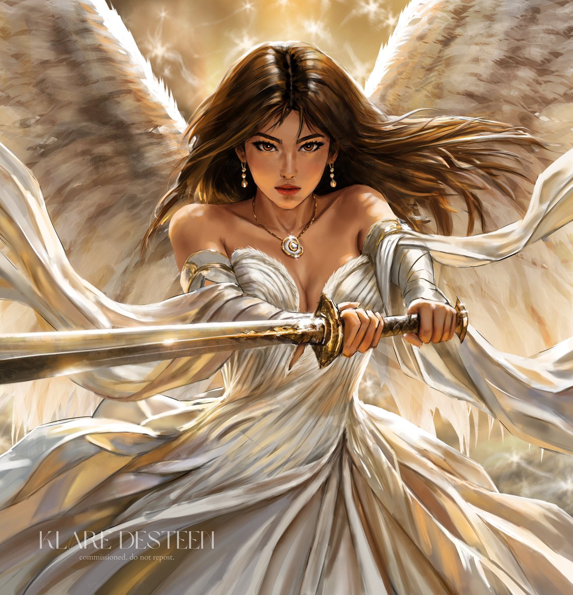 JNKLARE's tweet photo. even angels learn to wield a sword 🪽⚔️

#Klar33nchantedBirthday #KlareDest33nedToBeMagical #KlareMonth https://t.co/YqoGVHTJPP