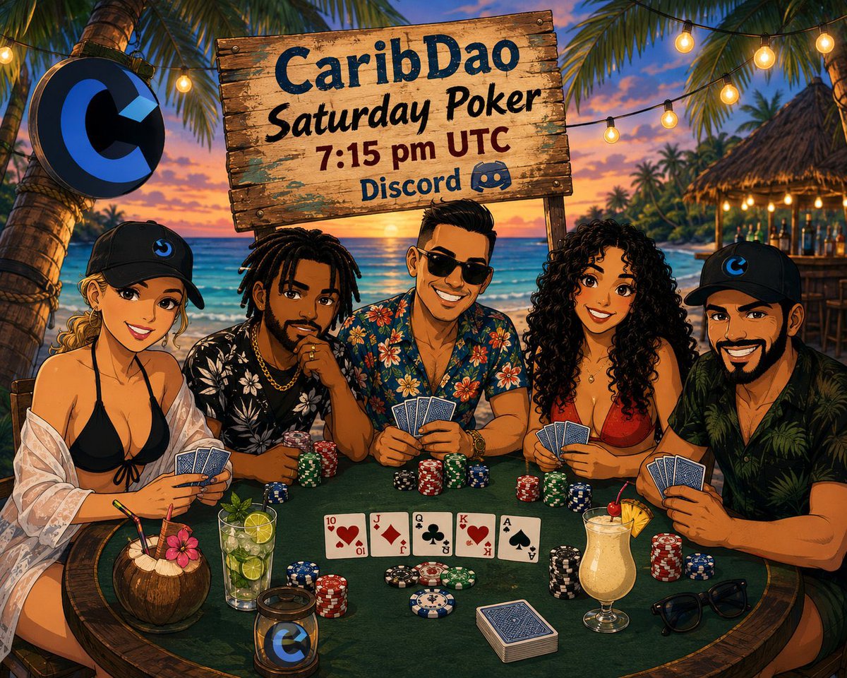 CaribDAO's tweet photo. CARIB Game Night 135

👾 $CARIB Poker w/ @ShulyGC
Free tournament with unlimited rewards and member benefits!

👾 5 $SUI Bounty on @dp_carib

👾 Pixelworld match @notpixelx

👾 Post on Binance Sq. to win 

Games begin: 7 PM UTC

Don’t miss out! 👉 https://t.co/ceeCCkBzuD https://t.co/iEUPPJ98pT