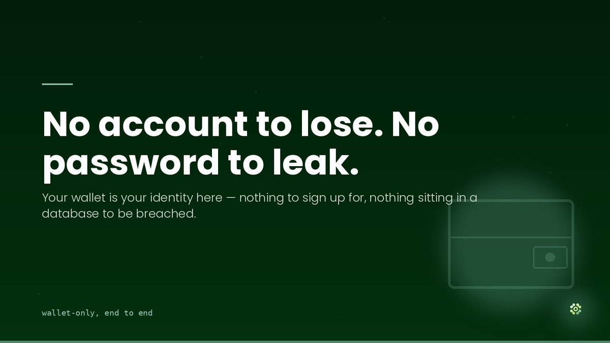 Rentnodeweb's tweet photo. There's no account database behind this,nothing to leak, nothing to lose, no password reset flow at 2am. Your wallet is the only identity the market needs, for renting or for listing. https://t.co/pYy2Rtb6W6