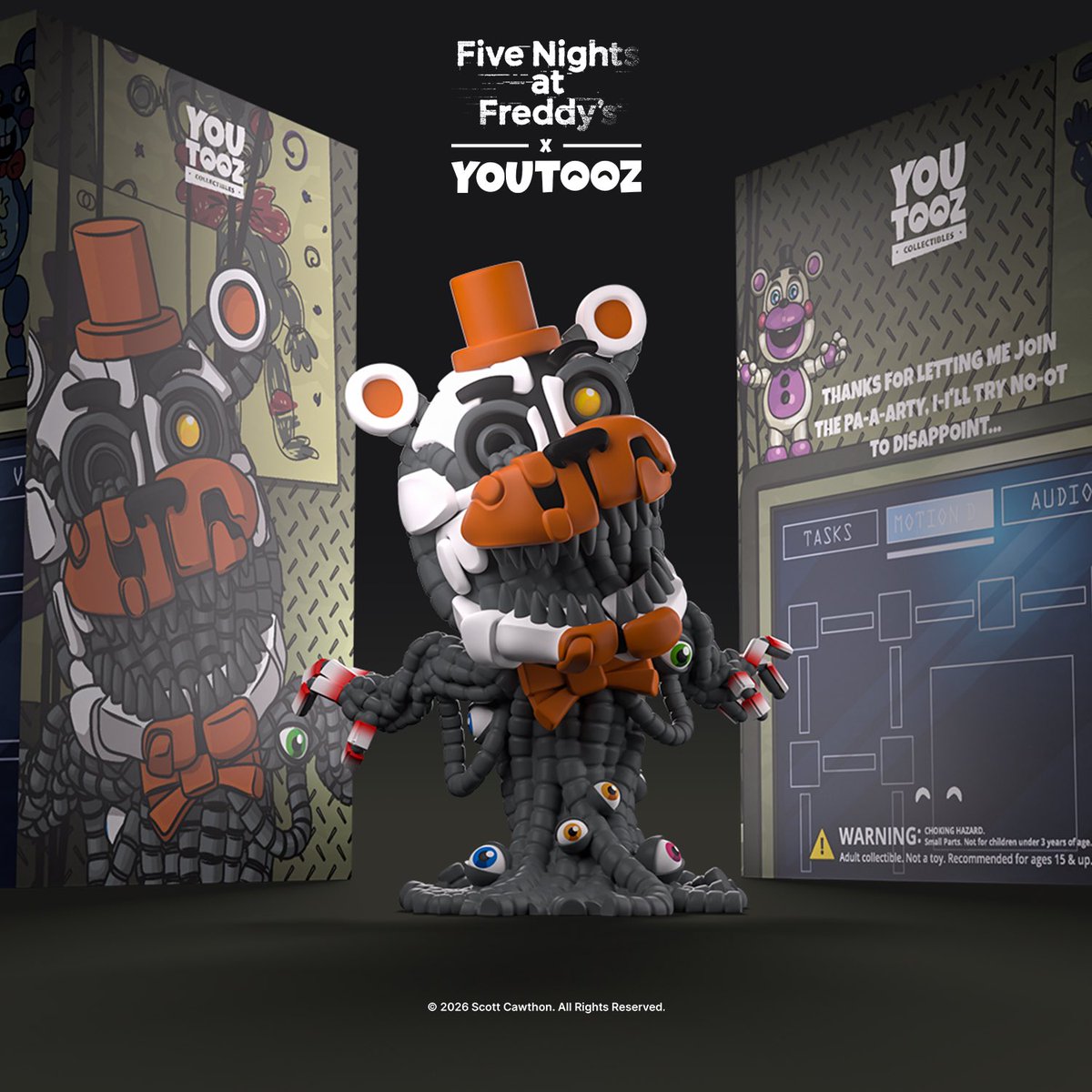 JonnyBlox's tweet photo. Full reveal of the Freddy Fazbear’s Pizzeria Simulator Youtooz figures, releasing on September 22nd!

The wave includes Scraptrap, Molten Freddy, and Lefty 🐻

(Via: youtooz)
#fnaf #fivenightsatfreddys https://t.co/BZ3n6OFpfv