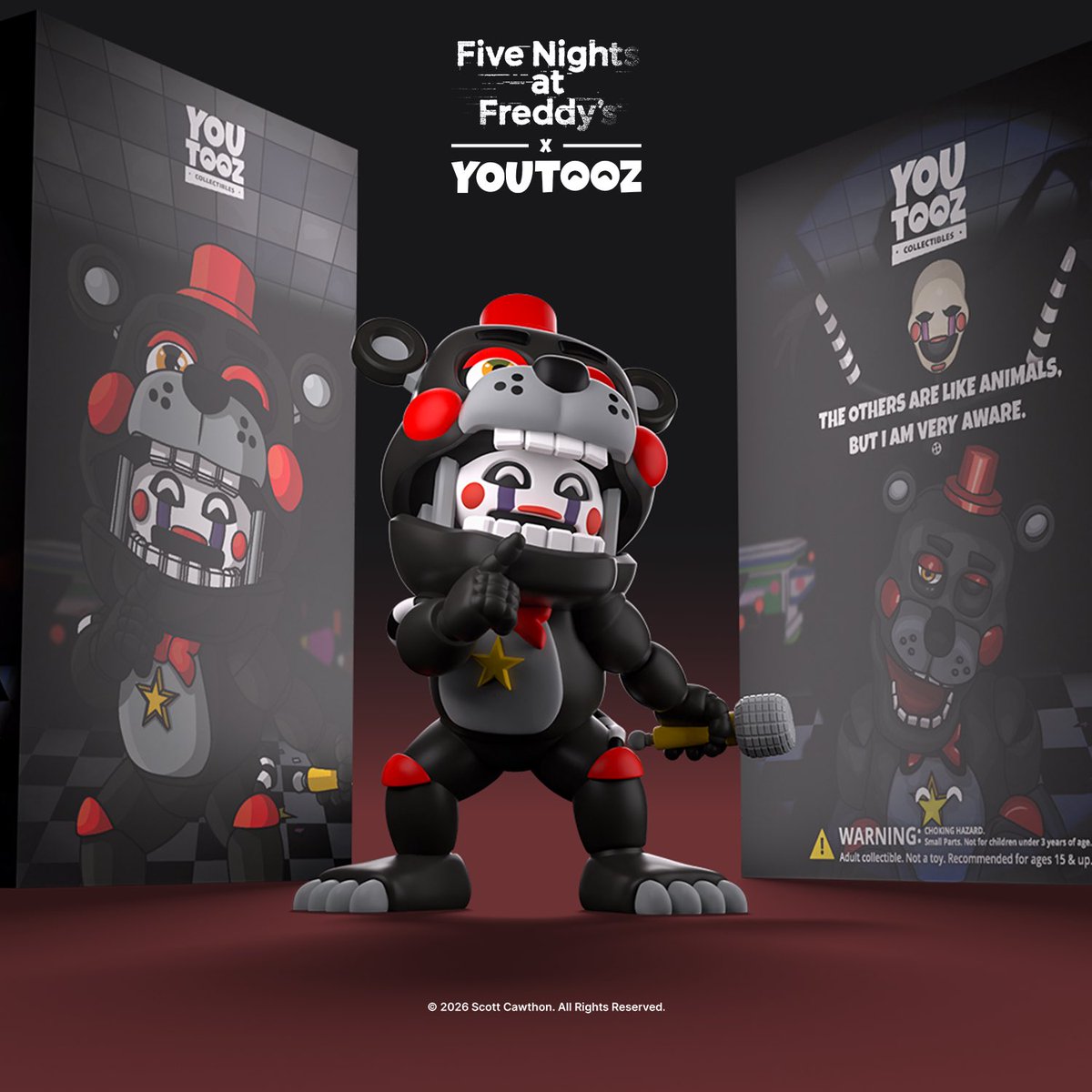 JonnyBlox's tweet photo. Full reveal of the Freddy Fazbear’s Pizzeria Simulator Youtooz figures, releasing on September 22nd!

The wave includes Scraptrap, Molten Freddy, and Lefty 🐻

(Via: youtooz)
#fnaf #fivenightsatfreddys https://t.co/BZ3n6OFpfv
