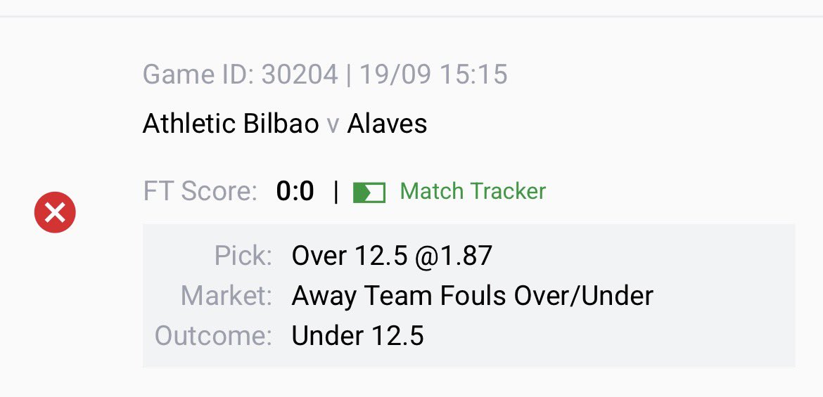 Wolezzy_tips's tweet photo. @SportyBet @SportyBetNG  be like eyes dey pain una Abi 
Or is that not 12.5  which is 13 fouls for away 
Just return my ticket https://t.co/1XNESutiQO