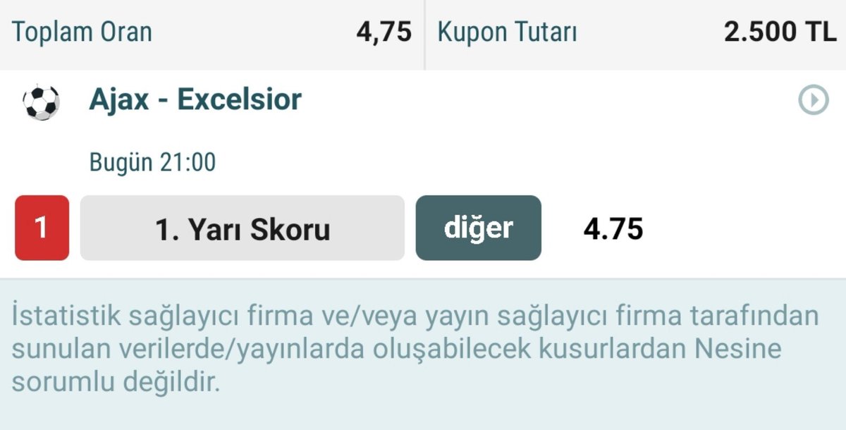 scoutingbett's tweet photo. Ajax-Excelsior maçında ilk yarıda 3 adet skoru kapattım 🤓 https://t.co/AK0AL5CsL0