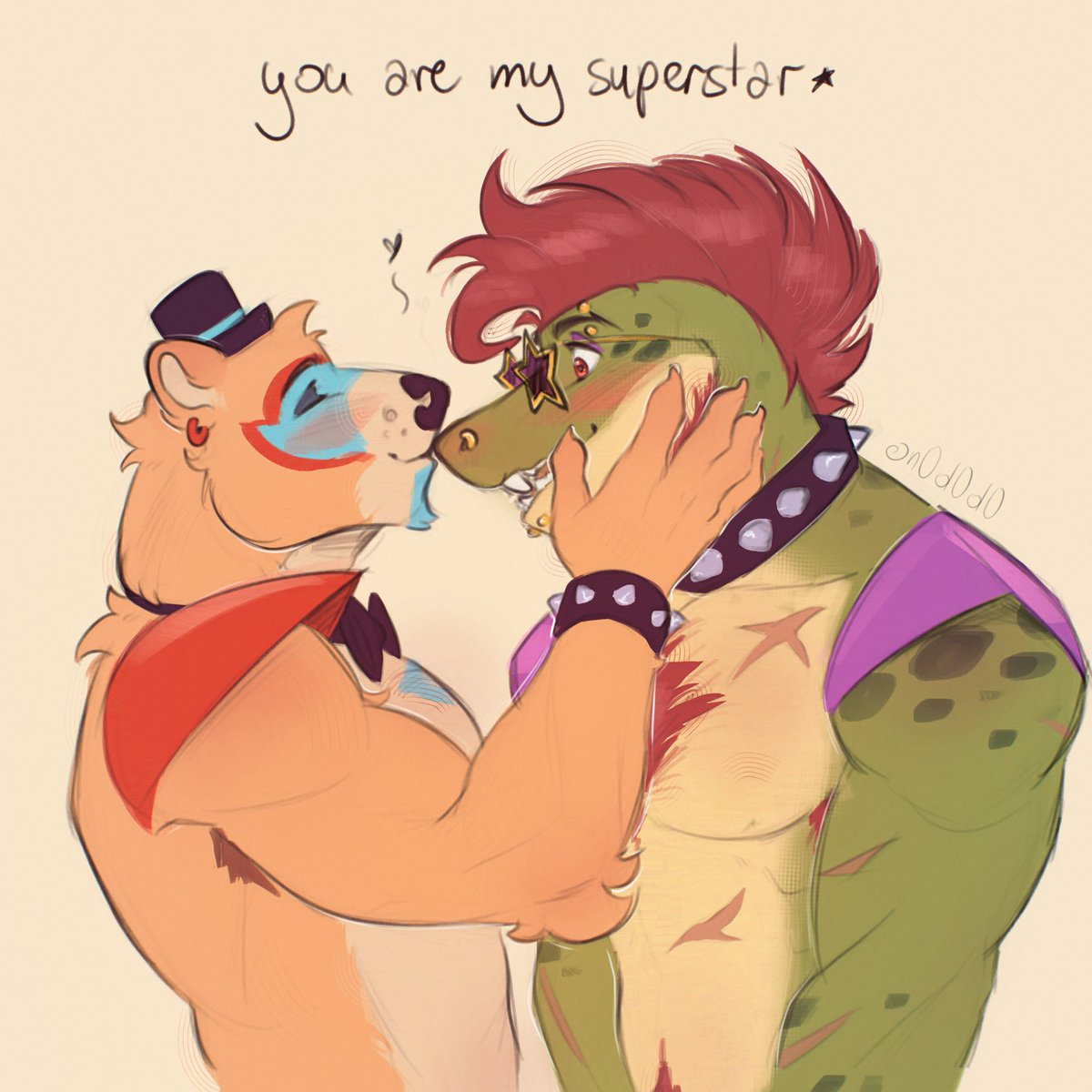 n0d0d0's tweet photo. daily affirmations 

#furry #fnafanart #glamrockfreddy #montygator #monteddy https://t.co/4OsFUhRYMH
